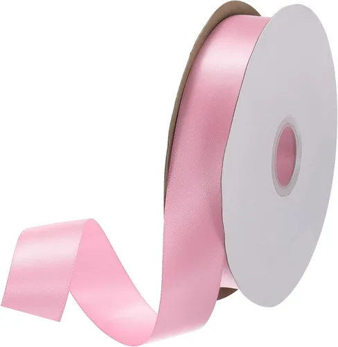 Miniatura 335 de MECCANIXITY Cinta de satén de 3/8 pulgadas de 50 yardas, de grogrén, de seda sólida, fina para ramo de boda, para regalo del día de San Valentín