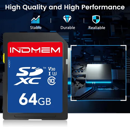 Miniatura 5 de Tarjeta SD de 64 GB, alta velocidad de hasta 90 M/S, C10/U3/V30, tarjetas de memoria SDXC UHS-I, video Full HD y 4K compatible con cámara digital