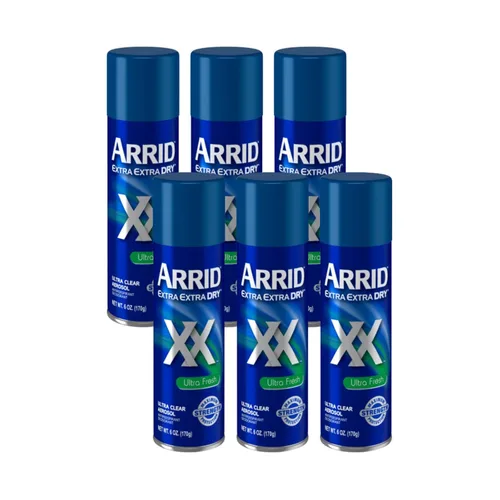 ARRID XX Ultra Clear - Desodorante antitranspirante en aerosol, ultra fresco, 6 onzas (paquete de 6)