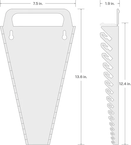 Miniatura 3 de TEKTON Soporte de llave combinada de 15 herramientas (negro) 79352 Fabricado en Estados Unidos