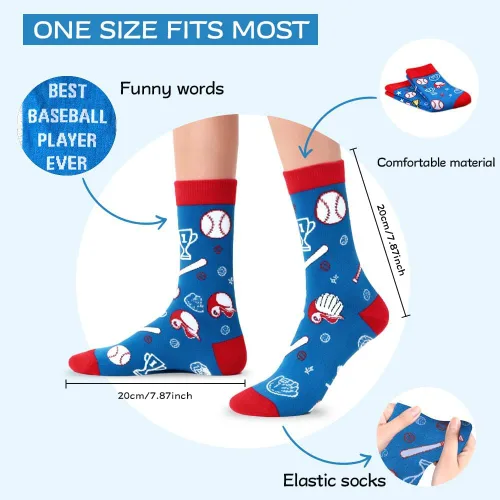 Miniatura 4 de Regalos de béisbol, regalos de jugador de béisbol para hombres y mujeres, calcetines de agradecimiento para Halloween, Navidad, cumpleaños, San