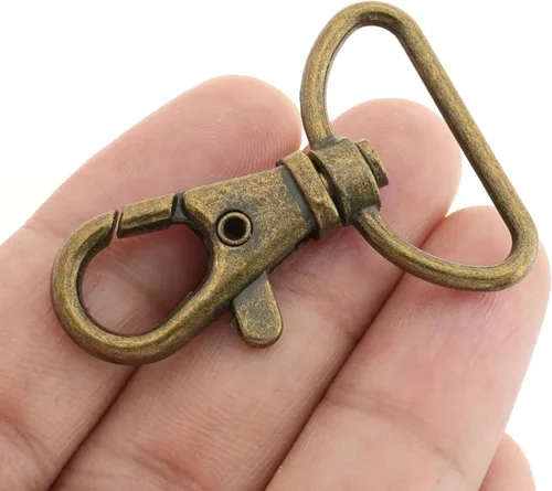 Miniatura 7 de CRAFTMEMORE Broches giratorios de langosta clásicos, ganchos a presión CS10 para monedero, clip de 5/8 pulgadas, 3/4 pulgadas, 1 pulgada, paquete