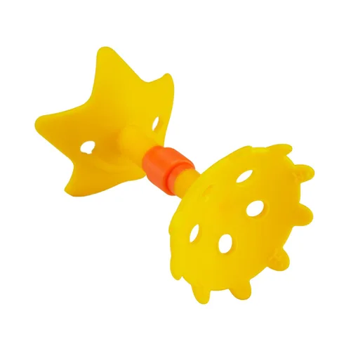 Innobaby Original Teethin Smart EZ Grip Star - Mordedor y juguete sensorial para bebés y niños pequeños, sin BPA, color amarillo