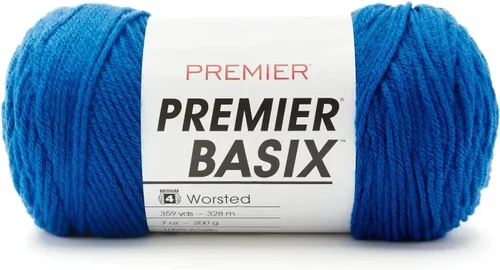 Miniatura 29 de Premier Yarns Basix, hilo de estambre sólido, hecho de acrílico, hilo ideal para ganchillo y tejer, Pecan, 359 yardas 1115-35 Pecan