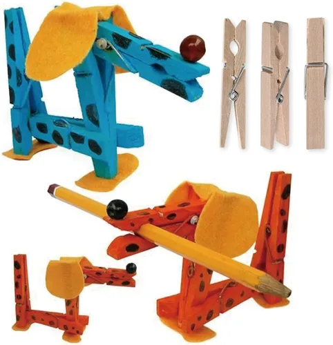 Miniatura 4 de Paquete de 50 pinzas de madera de aproximadamente 2-7/8 pulgadas de largo