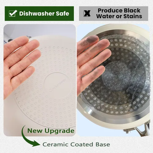 Miniatura 9 de Sartén Antiadherente de Cerámica: Sartén para Huevos de 8 Pulgadas Libre de PFOA, PTFE y PFAS Beige