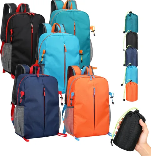 Miniatura 8 de Mochila plegable ultraligera resistente al agua para viajes, campamento al aire libre, 25L, 5