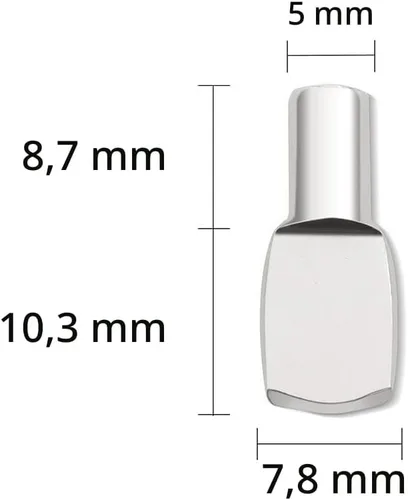 Miniatura 2 de Pinzas para estantes de 0.197 in, 60 piezas de muebles de gabinete con forma de cuchara, clavijas de soporte para estantes niquelados