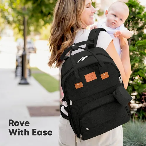 Miniatura 9 de Mochila de Pañales KeaBabies - Gran Bolso de Pañales para Bebé con Cambiador, para Niño, Niña, Mochila de Viaje para Mamá y Papá, Impermeable