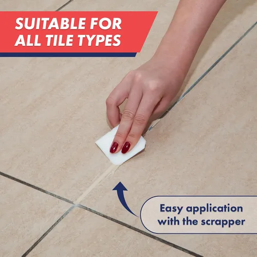Miniatura 5 de ZippySolve Lechada para Azulejos, Kit de Reparación, Paquete de 2 Rellenos de Lechada, Restaura y Renueva la Línea de Juntas de Azulejos, Tubo