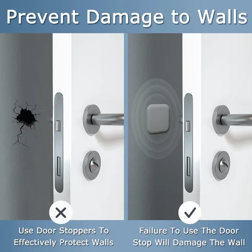 Miniatura 4 de Topes de puerta, protector de pared, protector de amortiguador, pomo de puerta, parachoques autoadhesivo, silenciador de goma suave, almohadilla