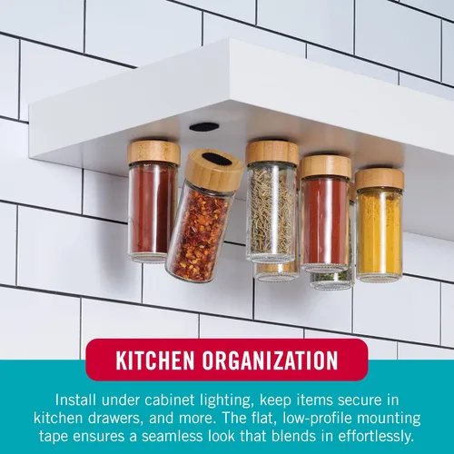 Miniatura 4 de VELCRO Brand Cinta de montaje de cocina y baño. Resistente a la humedad para instalar accesorios de ducha y decoración de baño. Rollo resistente