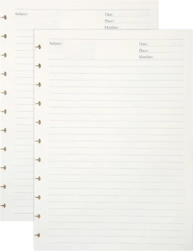 Miniatura 9 de Yoment Cuaderno de disco encuadernado Personalizable Diario en espiral recargable Cuaderno de 5 materias con páginas removibles 120 con rayas anchas