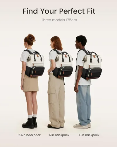 Miniatura 6 de LOVEVOOK Mochila para Laptop para Mujeres, Mochilas de Trabajo y Negocios de 17 Pulgadas Bolso con Gran Capacidad, Bolsa de Enfermera Impermeable