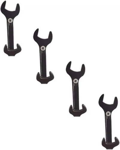 4 ganchos con forma de llave vintage, ganchos de pared negros para baño, cocina, hogar u oficina, uso para colgar ropa, sombreros, toallas, ropa,