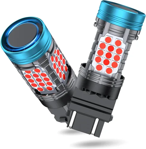 Miniatura 9 de CANBUS 1157 Bombilla LED roja con resistencia integrada para luz de freno 2357 bombillas LED traseras sin errores, bombilla LED 2057 7528 BAY15D