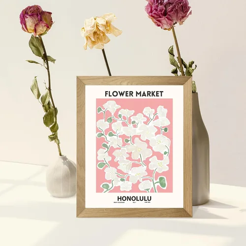Miniatura 6 de QIAOMICS Impresiones de arte de pared de flores rosas del mercado, decoración de pared de Matisse linda y estética, pósteres de pared de exhibición