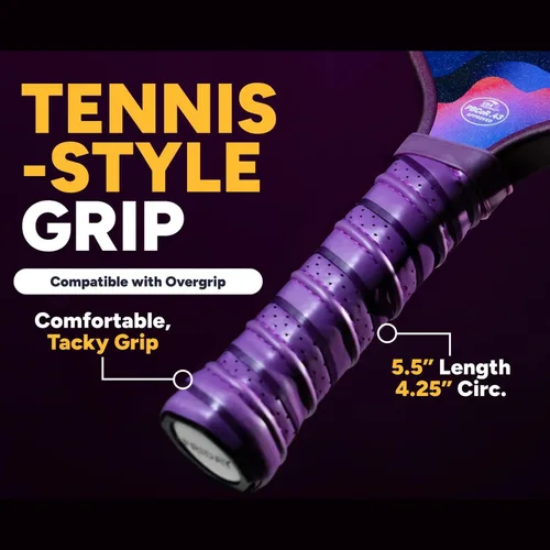 Miniatura 5 de Pala de pádel Friday Fever, fibra de carbono T700 en capa triple sin tratar, construcción de 3ª generación, espuma de doble filo, certificada USAP