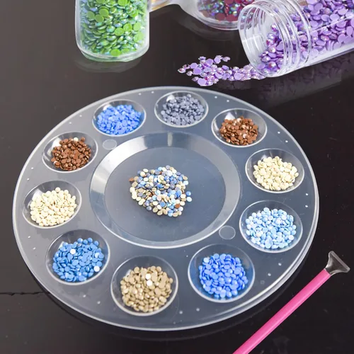 Miniatura 3 de Paleta de Bandejas de Pintura, 60 piezas Bandejas de Pintura para Niños, Paleta de Pintura de Plástico para Alumnos para Pintar, Manualidades DIY