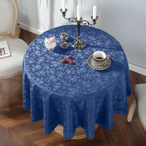 Miniatura 21 de Jeloris Mantel de Vinilo Impermeable, Mantel Redondo de Plástico Resistente, Cubierta de Mesa de Vinilo Limpiable a Prueba de Derrames y Aceite