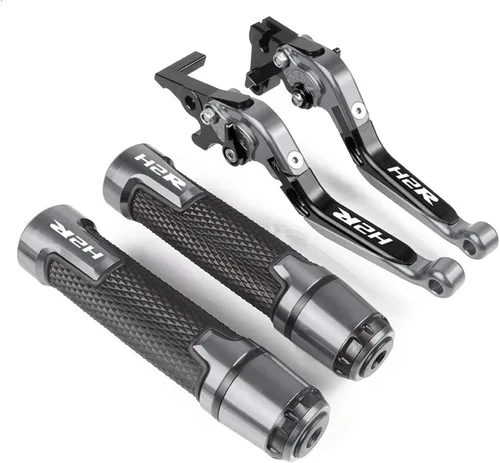 Para Kawasaki H2 H2R 2015-2016 Accesorios de motocicleta CNC ajustable plegable freno embrague palancas manillar mano apretones logotipo H2R (Color