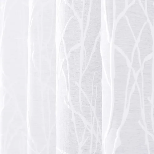 Miniatura 18 de Pitalk - Cortinas con patrón beige de 63 pulgadas de largo para dormitorio, 2 paneles con pestaña trasera y bolsillo, diseño de ramas de árbol