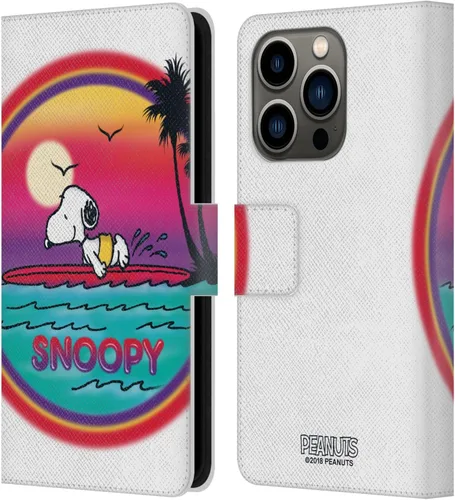 Miniatura 123 de Head Case Designs Funda de piel con licencia oficial de Peanuts Beach Surf Snoopy Boardwalk Airbrush compatible con Apple iPhone 11