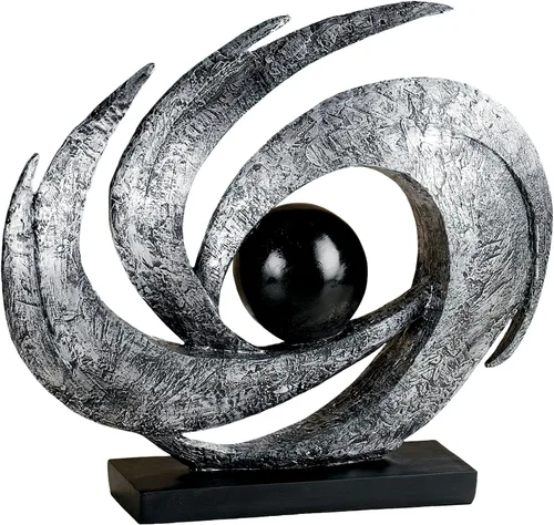 Miniatura 5 de Touch of Class Movimiento Terrestre Contemporáneo – Oro Envejecido – Escultura de Mesa Arte Decorativo – Estética Abstracta Moderna, Diseño