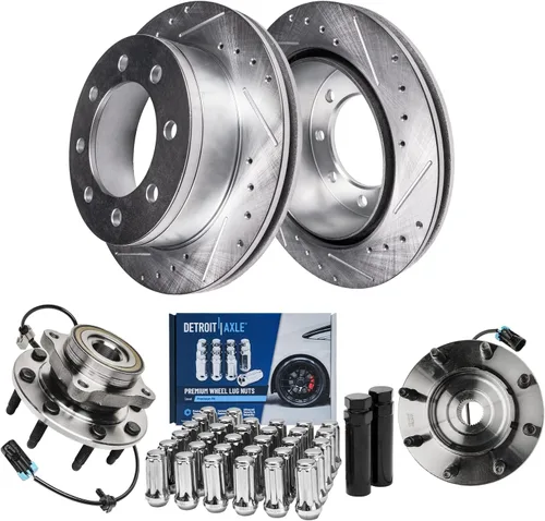 Miniatura 10 de Detroit Axle - Kit de frenos para Acura TSX 2009-2010 Honda Accord 2008-2011 Rotores de freno perforados y ranurados Pastillas de freno de cerámica