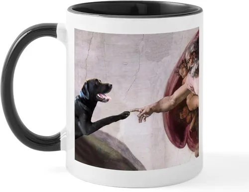 Miniatura 22 de CafePress Black Lab Mug Taza de café de cerámica de 11 oz (11.0 fl oz)
