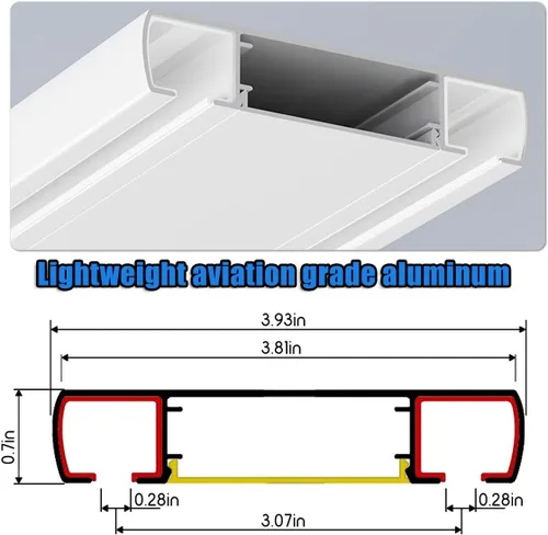 Miniatura 3 de Silent Heavy Duty Curtain Track System - 15.4FT Ceiling Mounted Double Rail for Home, Office, Hotel, RV, School & Garage - White, Smooth Gliding
