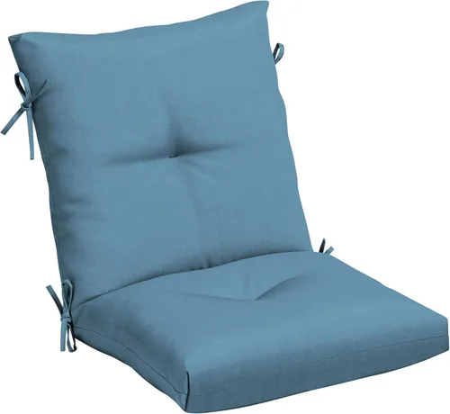 Miniatura 27 de Arden Selections Cojín de Silla de Comedor Exterior de Felpa Moderna con Mechones y Relleno Blowfill, 21 x 40 pulgadas, Repelente al Agua