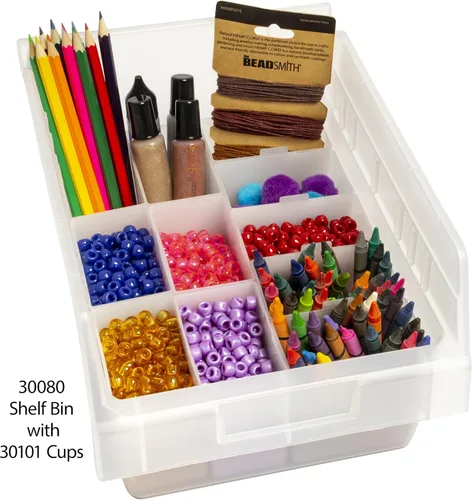 Miniatura 3 de Akro-Mils 30101 - Contenedor de plástico para clasificar piezas pequeñas en estantes (2 x 3-1/4 x 3 pulgadas), color blanco, caja de 48