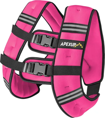 Miniatura 18 de APEXUP - Chaleco con peso de 5, 10, 15, 20, 25 y 30 libras para hombre y mujer, con rayas reflectantes, equipo para entrenamiento de fuerza y correr