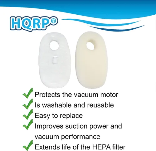 Miniatura 4 de HQRP Paquete de 4 filtros compatibles con aspiradora vertical Shark Rocket DeluxePro HV319 HV319Q / HV320 HV320W HV321 HV321C HV322 HV322 HV322Q