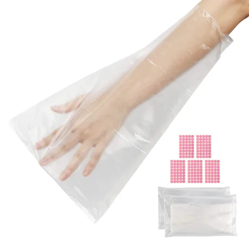 Miniatura 8 de Segbeauty Bolsas de cera de parafina para manos y pies, 200 forros de cera de parafina de plástico, calcetines y guantes de repuesto de cera de baño