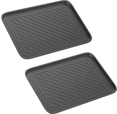 Miniatura 9 de Alfombrilla o bandeja para botas, de Stalwart, ecológica, 30 x 15 pulgadas, tamaño grande, negra, Negro