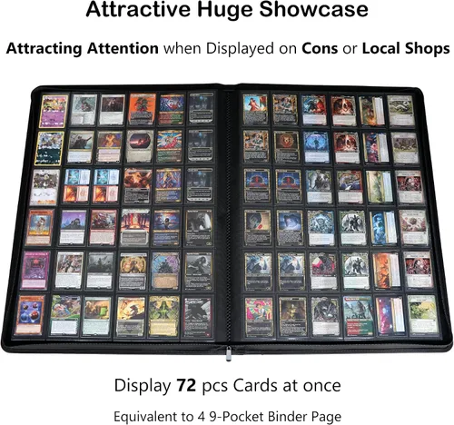 Miniatura 3 de Premium 2300 bolsillos Carpeta para tarjetas, álbum grande de 36 bolsillos con más de 2000 tarjetas sin anillas - Carpeta con carga lateral