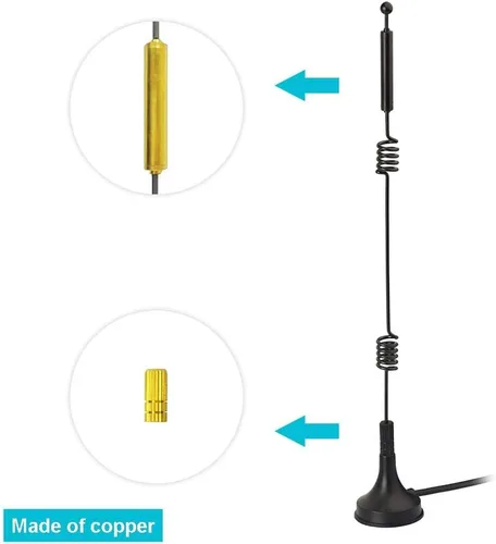 Miniatura 8 de Bingfu Dual Band WiFi 2.4GHz 5GHz 5.8GHz 9dBi Base magnética SMA Antena macho para cámara de seguridad inalámbrica Vedio Grabadora de vigilancia