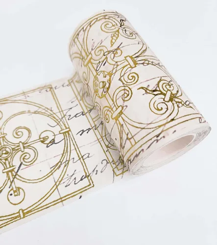 Miniatura 9 de Serenity Fair Washi Tape - Patrón de azulejos mediterráneos, suministros extra anchos de 4 pulgadas para álbumes de recortes, diario, calcomanías