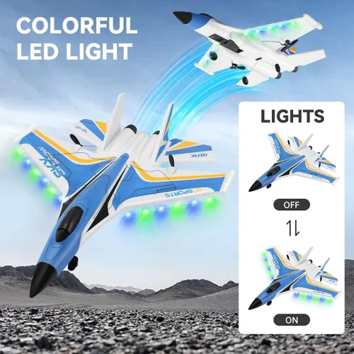 Miniatura 6 de 4DRC Avión RC G1 para adultos y niños, avión de combate RC Jet 2.4GHz 4 canales 6 ejes Gyro estabilizador RTF planeador avión juguetes de avión