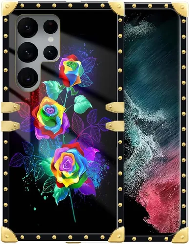 Miniatura 23 de Funda compatible con Samsung Galaxy S22 Ultra, funda protectora de TPU suave a prueba de golpes de 4 libélulas en la flor para Samsung Galaxy S22