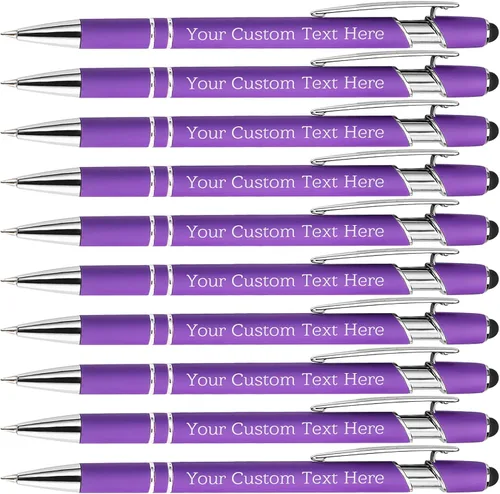 Miniatura 70 de Bolígrafos personalizados personalizados con grabado gratuito a granel con mensaje de nombre, bolígrafos personalizados para negocios, oficina