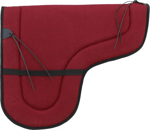 Miniatura 2 de CHALLENGER Australian Wool Shaped Trail Rider Comfort Horse Saddle Pad Black 109SP535