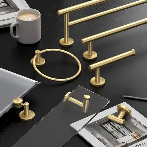 Miniatura 4 de Gatco 4235 Latitude II, gancho para bata, latón cepillado/montaje en pared de 2.25 pulgadas de ancho, gancho para toallas Cobrizo cepillado