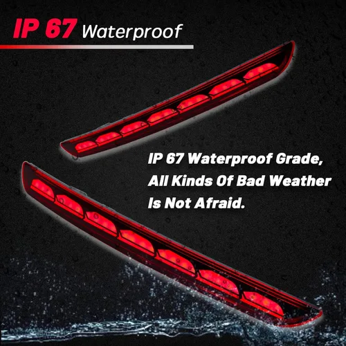 Miniatura 7 de Reflectores LED rojos para parachoques trasero, luces antiniebla, de freno, de cola, de señal de giro, plug and play, compatibles con Honda CIVIC
