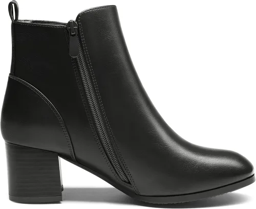 Miniatura 3 de DREAM PAIRS Botas elásticas Gore Chelsea para mujer, botines de tacón grueso