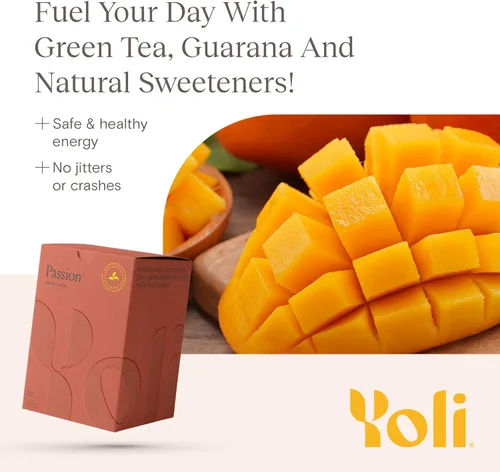 Miniatura 3 de Yoli Passion - Mezcla de bebida energética en polvo, mezcla de bebida energética natural para resistencia y resistencia, 30 paquetes, sabor