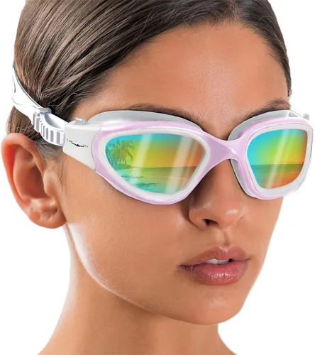 Miniatura 14 de AqtivAqua DX - Gafas de natación con visión amplia para adultos, hombres y mujeres, antiempañamiento y sin fugas Gafas negras + funda plateada