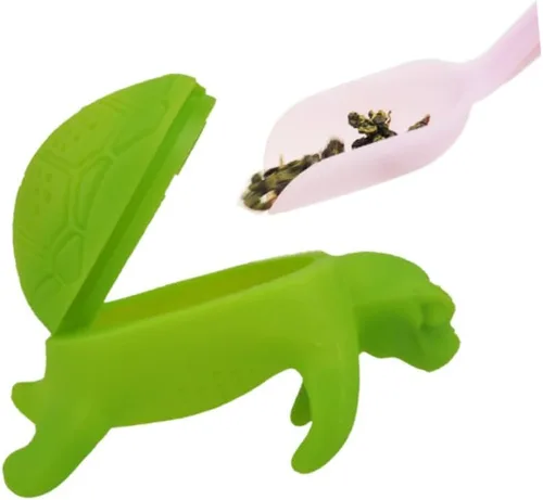 Miniatura 8 de SHOWERORO Colador de malla fina Colador de silicona de té de silicona Infusor de té animal lindo Infusor de té animal Filtro de té